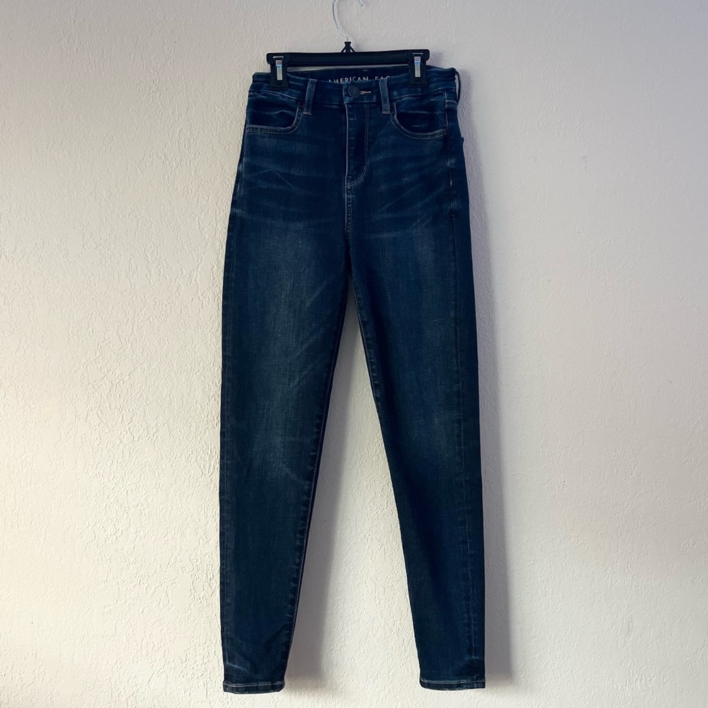 American eagle dark wash Denim Skinny Jeans No Holes